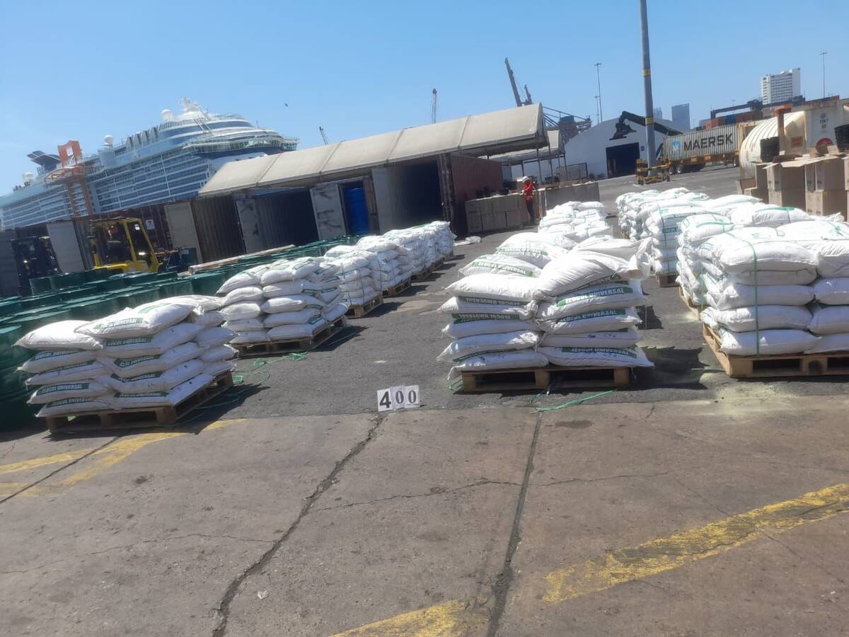 Hallan 1.4 toneladas de cocaína mezcladas en bultos de fertilizantes en Cartagena