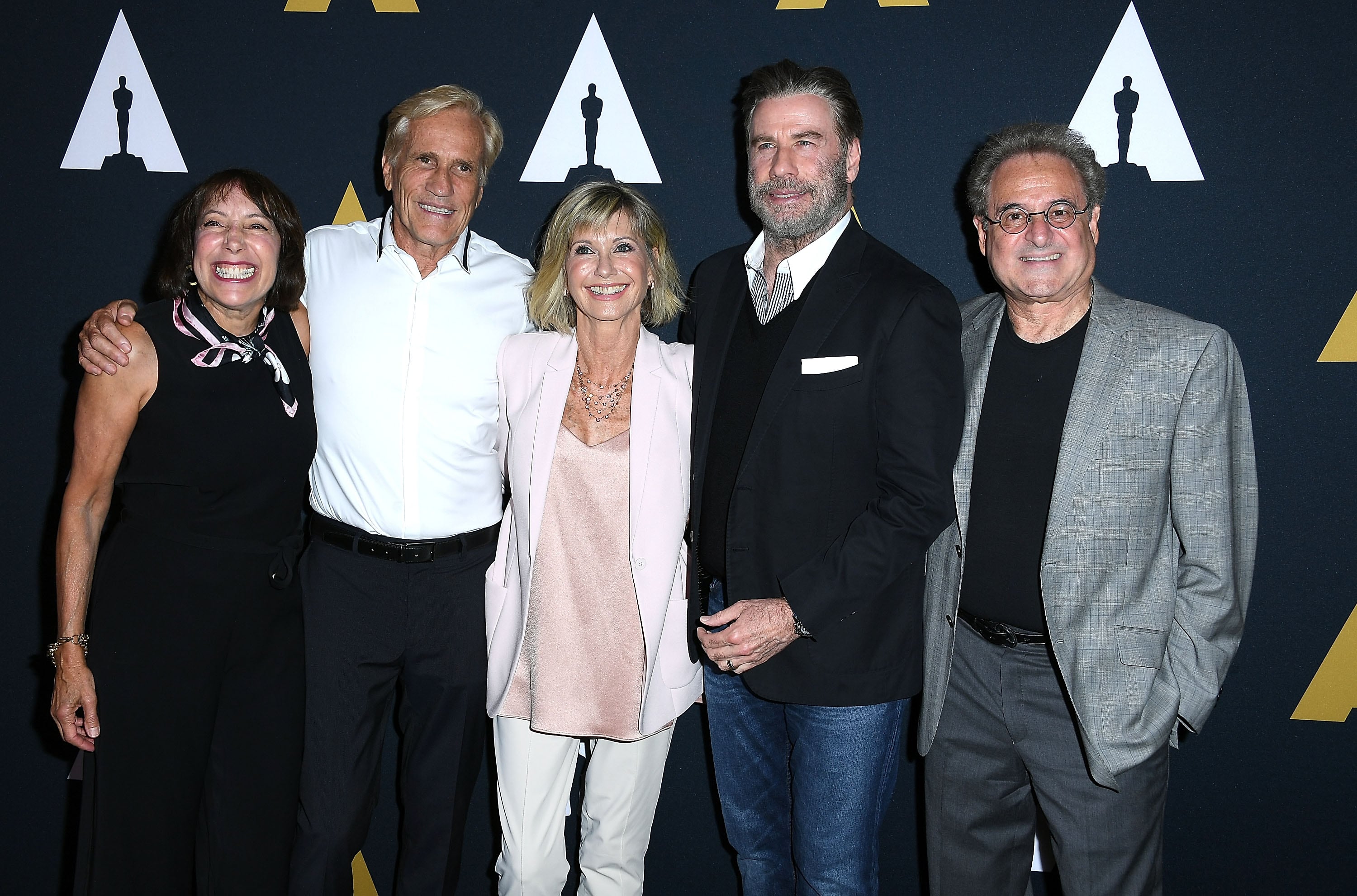 Didi Conn, Randal Kleiser, Olivia Newton-John, John Travolta y Barry Pearl. (Photo by Steve Granitz/WireImage)