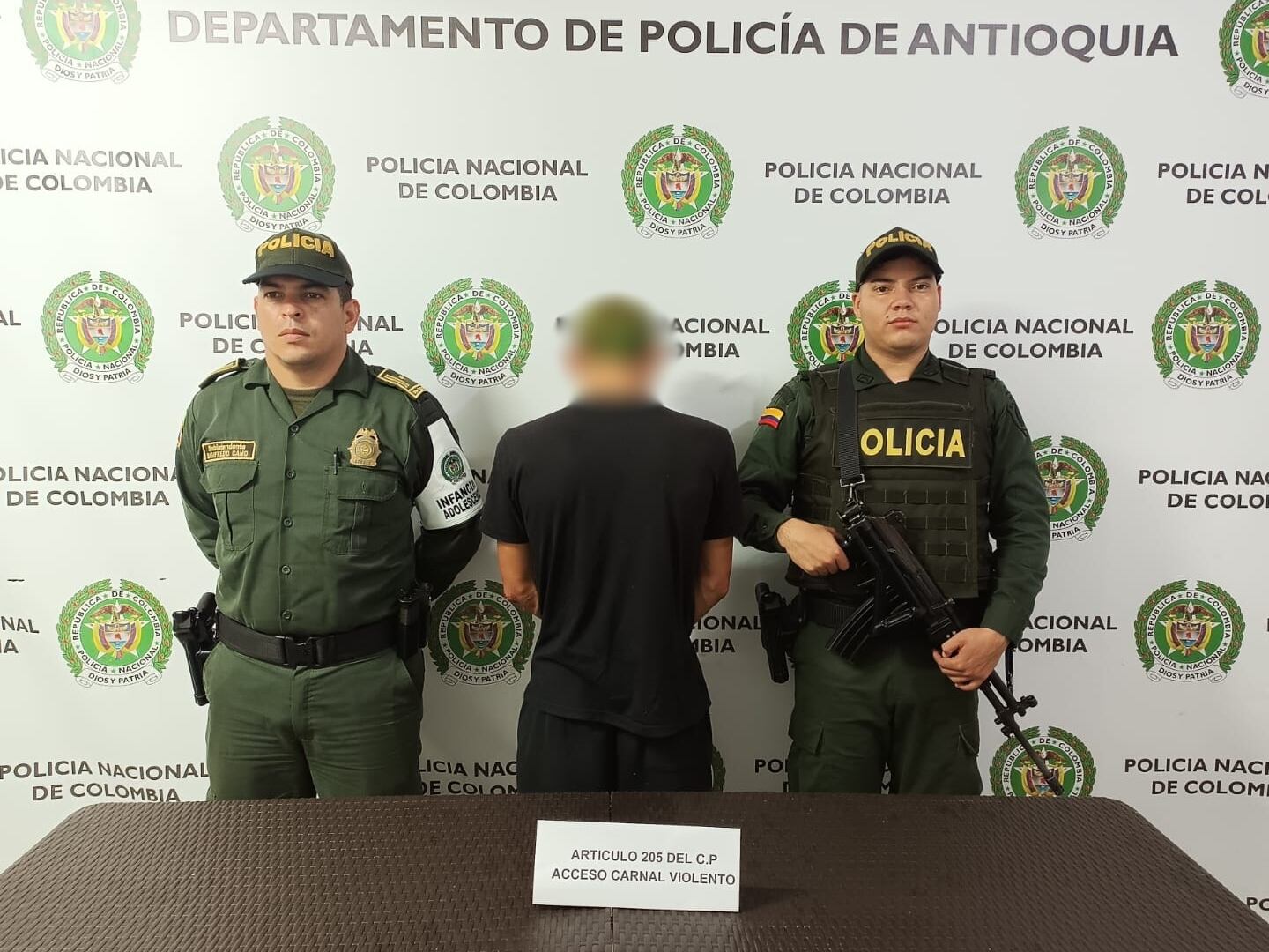 Capturado por abusar de su hermana en peque - foto policía Antioquia