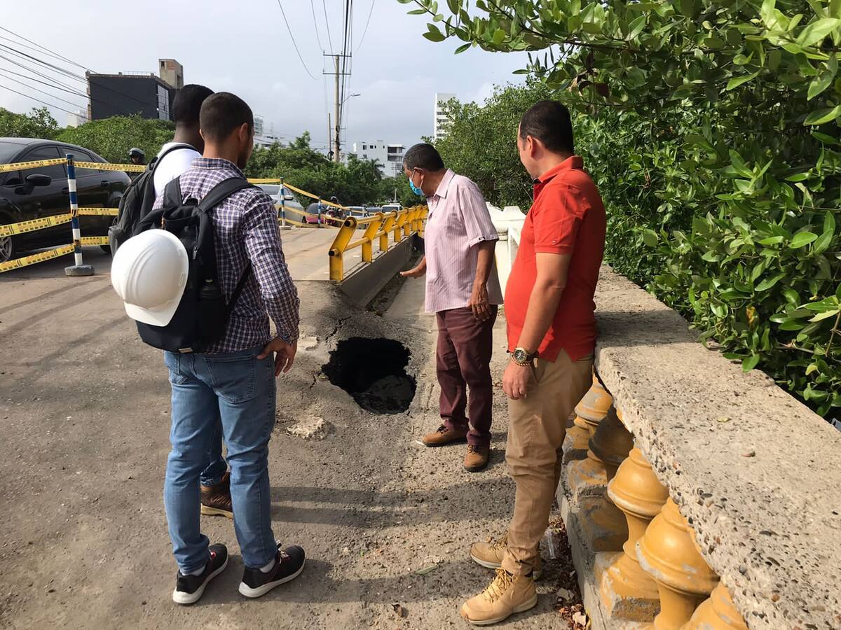 Un carril del puente Las Palmas se mantendrá cerrado por leve socavación