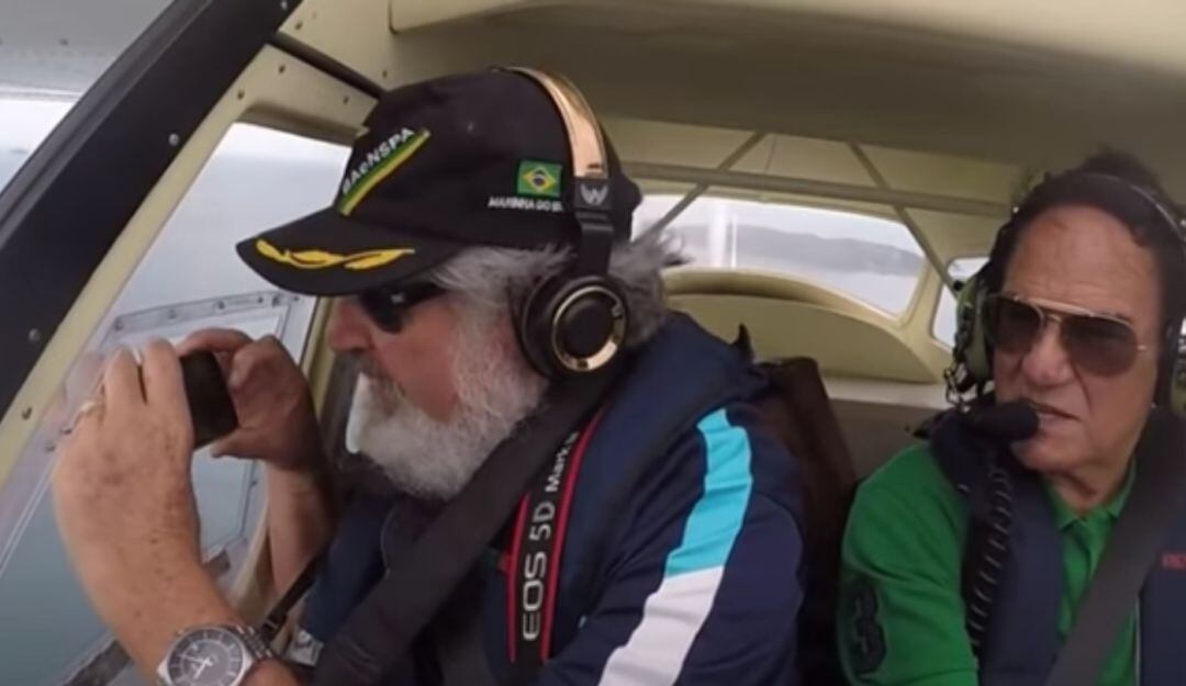 Así se grababa desde la avioneta. 