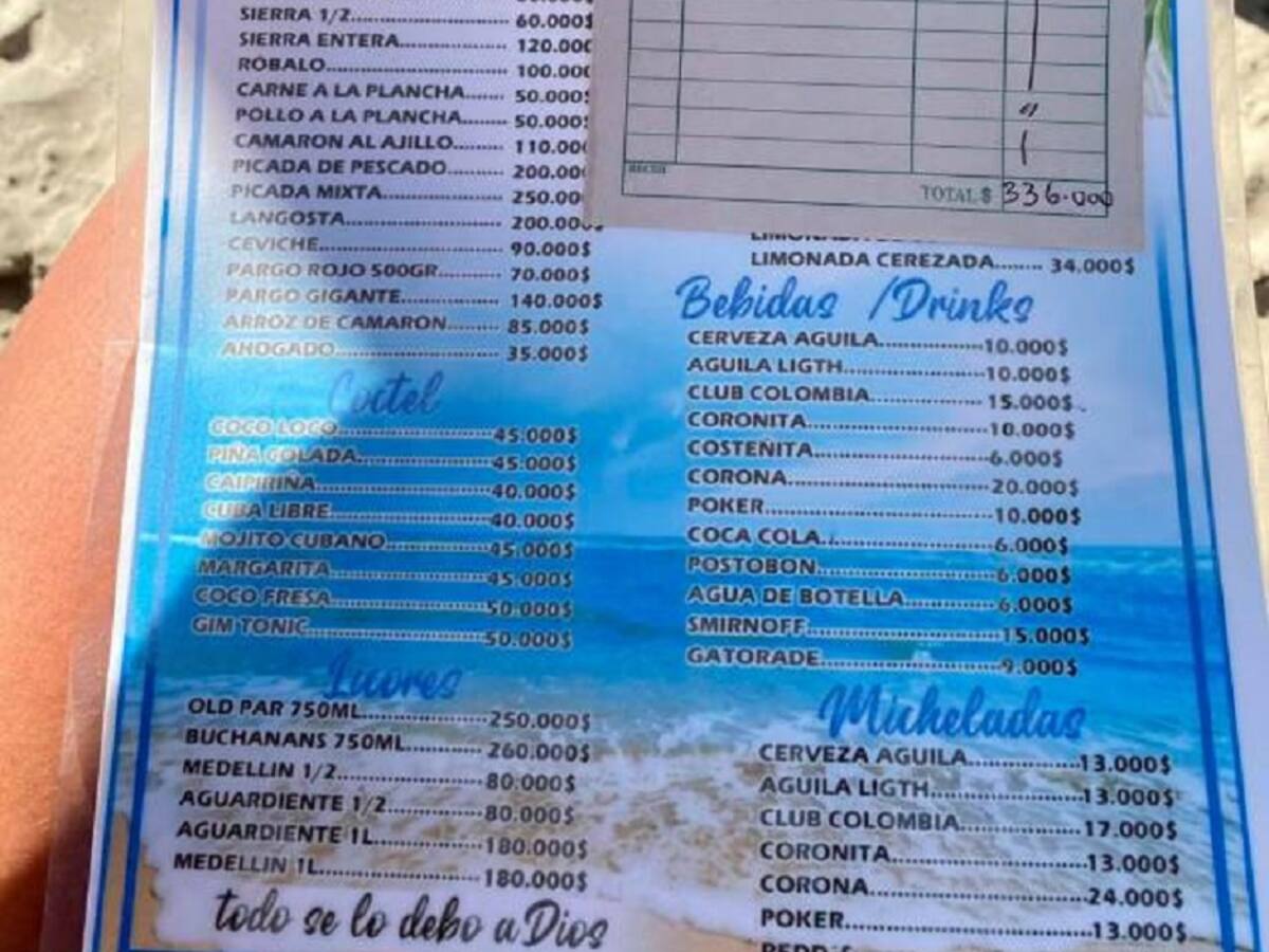 100 mil por sillas y 50 mil por el servicio: denuncian nuevo abuso de precios en Cartagena