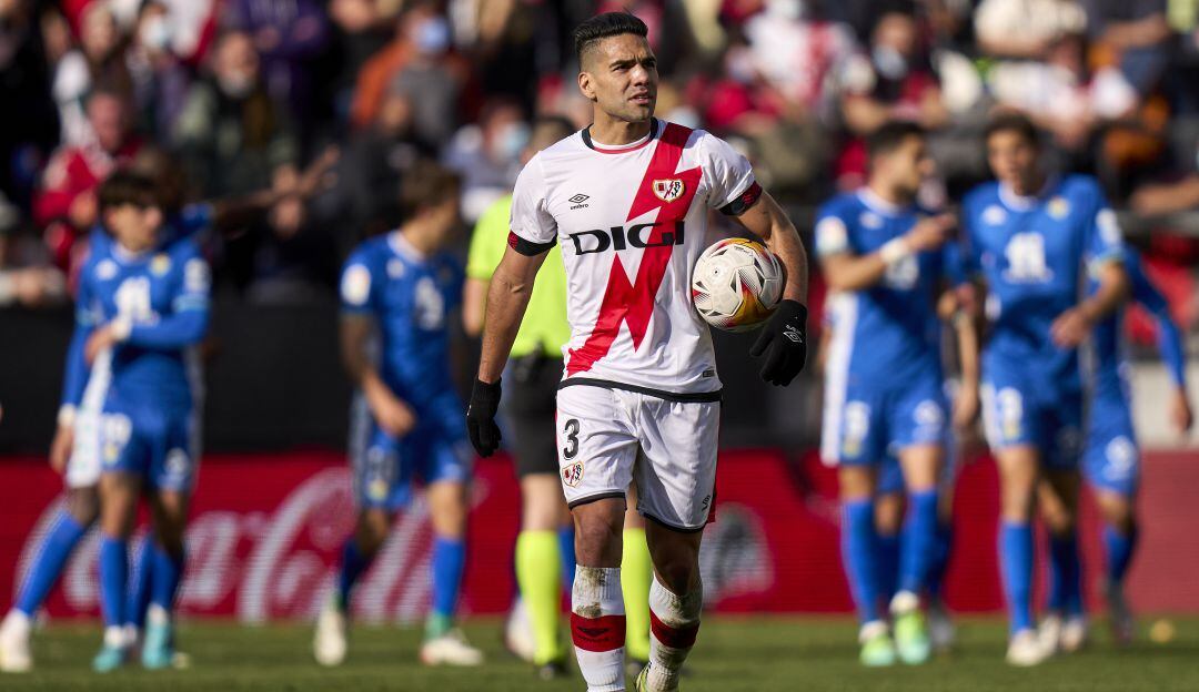 Falcao García jugó su primer partido completo con el Rayo Vallecano.