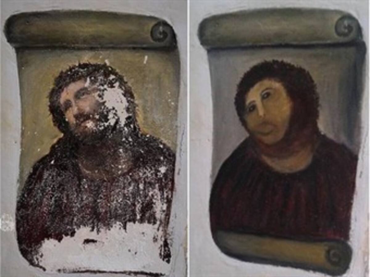 Restauradores confían en recuperar el eccehomo "destrozado" por una anciana