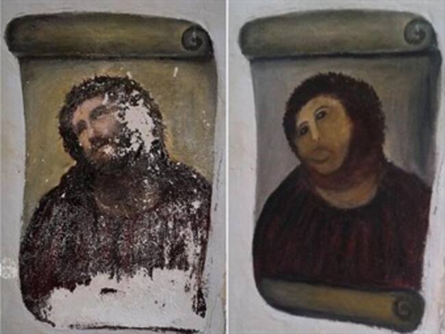 Restauradores confían en recuperar el eccehomo "destrozado" por una anciana