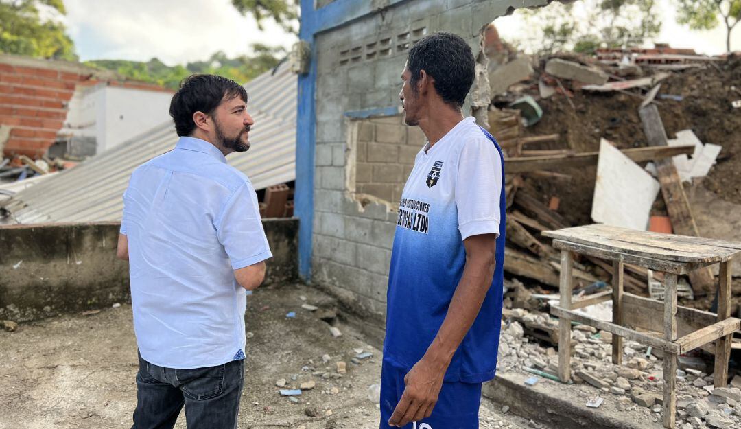 Jaime Pumarejo en el barrio La Manga