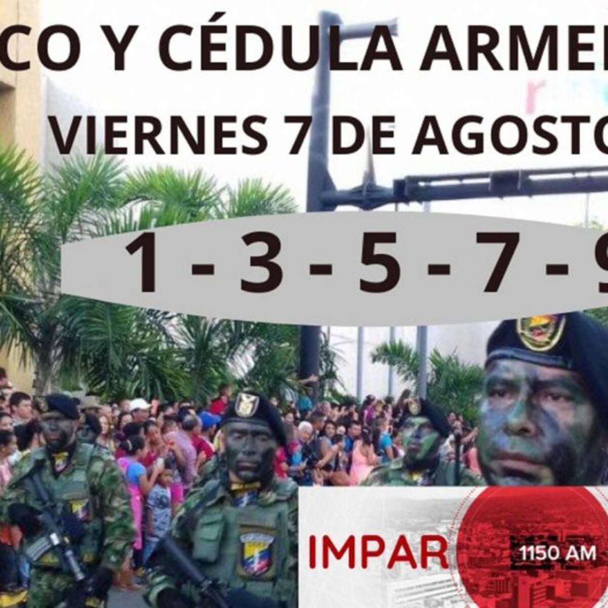 Armenia: Pico y cédula hoy viernes 7 de agosto, rotación regresa el lunes