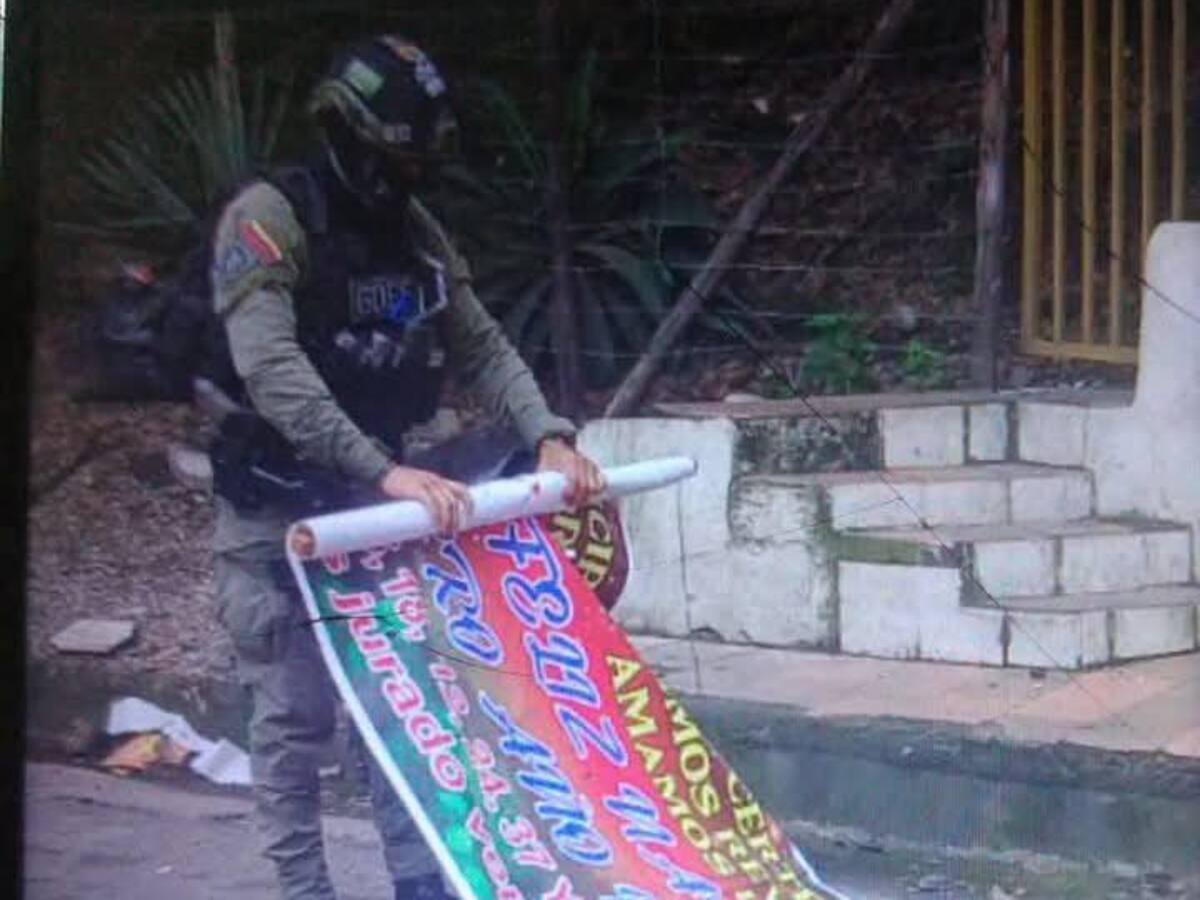 Autoridades retiraron letreros alusivos a las disidencias armadas en el Catatumbo