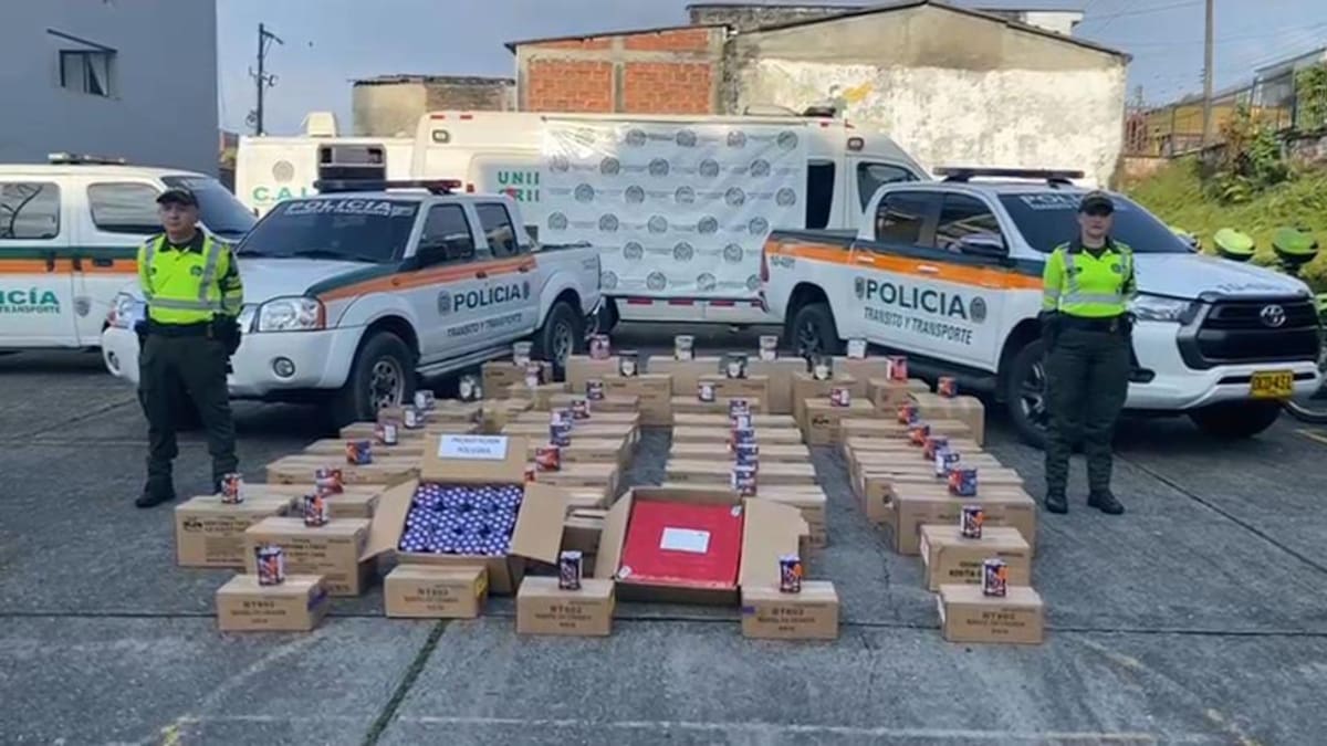 843 Kilos de pólvora incautados por la Policía Quindío en la vía la línea