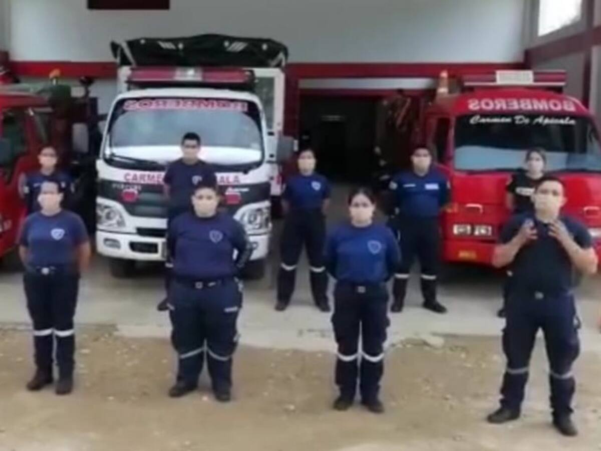Bomberos de Carmen de Apicalá se recuperan de COVID-19