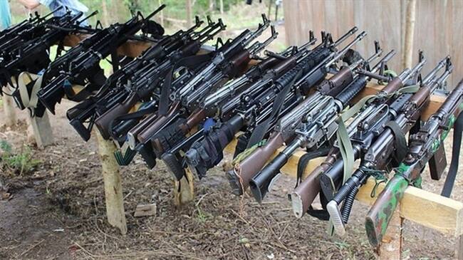 Este martes las Farc dejarán el otro 30% de sus armas. Foto: Colprensa