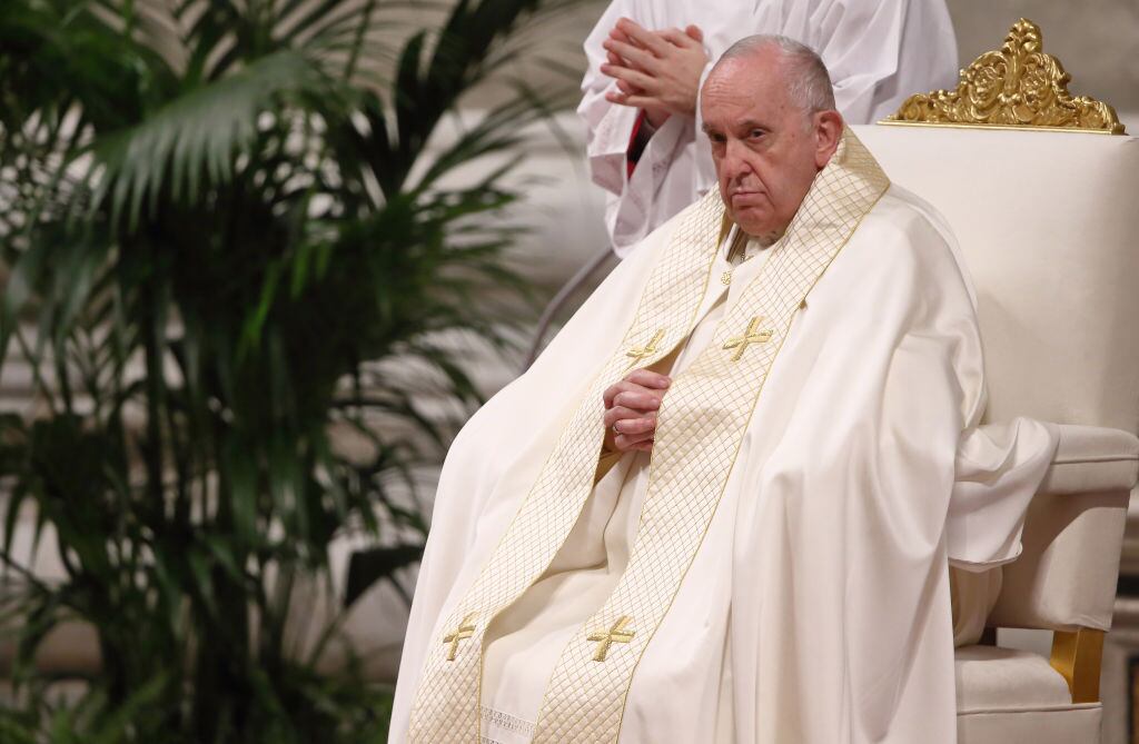 Pope Francis presides over the Holy Mass on the occasion of the feast of the Blessed Virgin Mary of Guadalupe in Vatican Basilica. Vatican City (Vatican), December 12th, 2022 (Photo by Grzegorz Galazka/Archivio Grzegorz Galazka/Mondadori Portfolio via Getty Images)