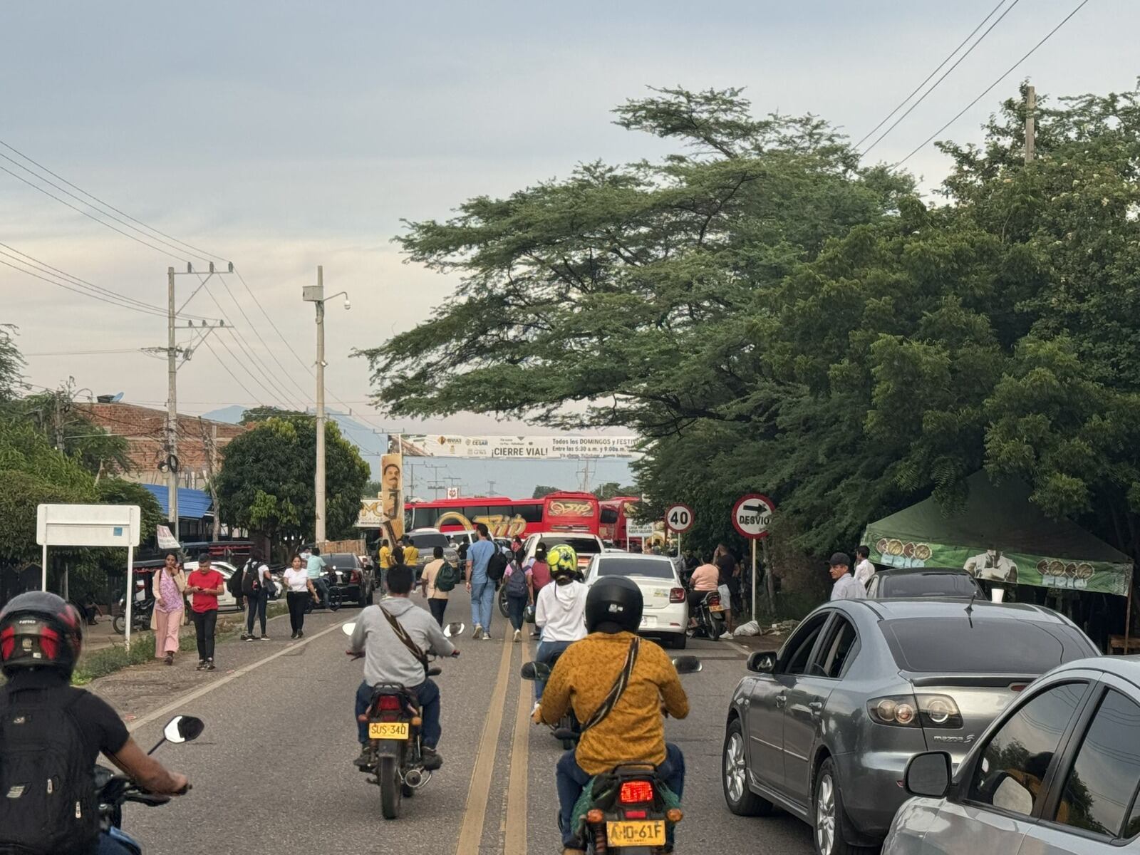 Protestas en vías del Cesar - Foto cuenta de X @daccarv