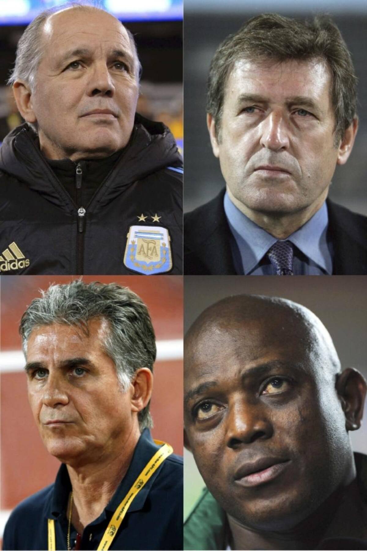 Estos son los técnicos que dirigirán los equipos en el Grupo F: Argentina, Bosnia, Irán y Nigeria.