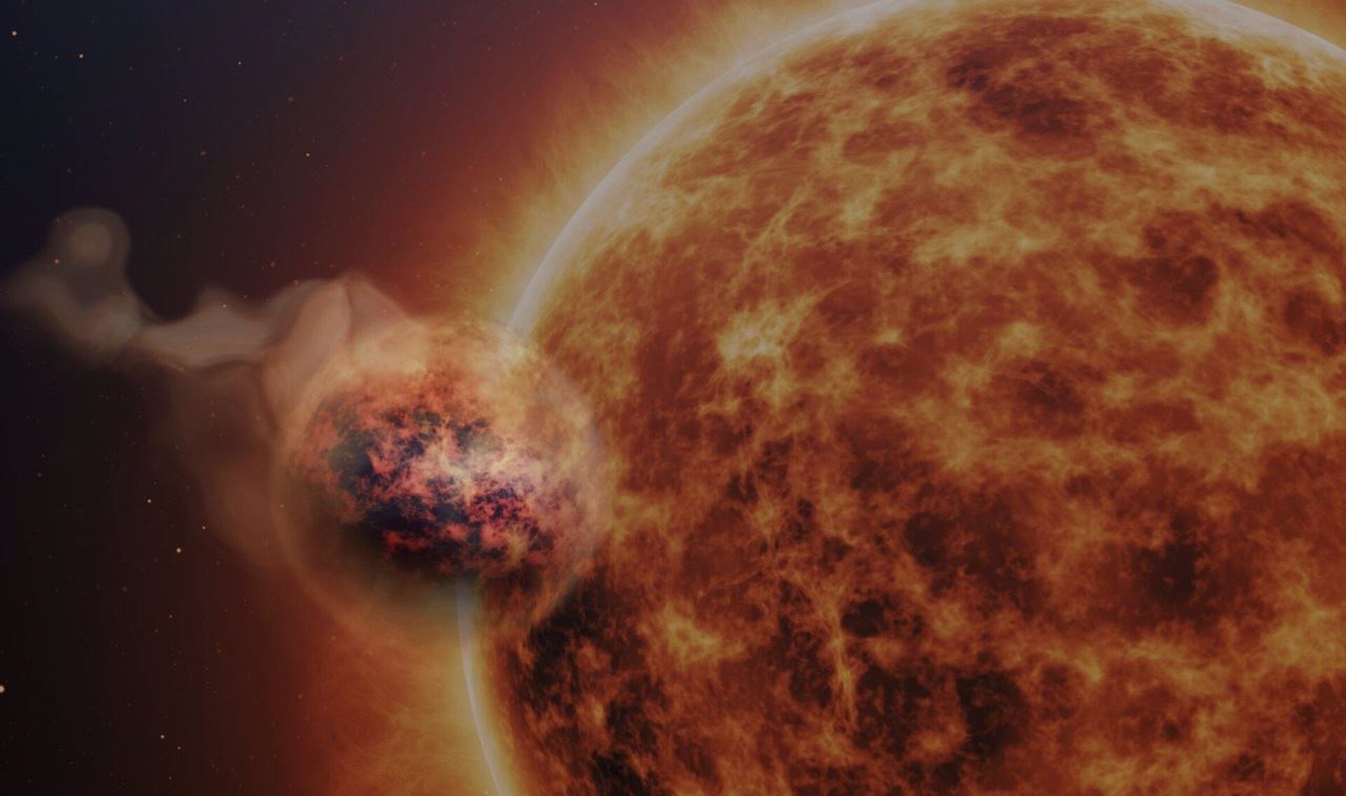 mpresión artística de WASP-107b y su estrella madre. FOTO: LUCA SCHOOL OF ARTS, BELGIUM/EUROPA PRESS