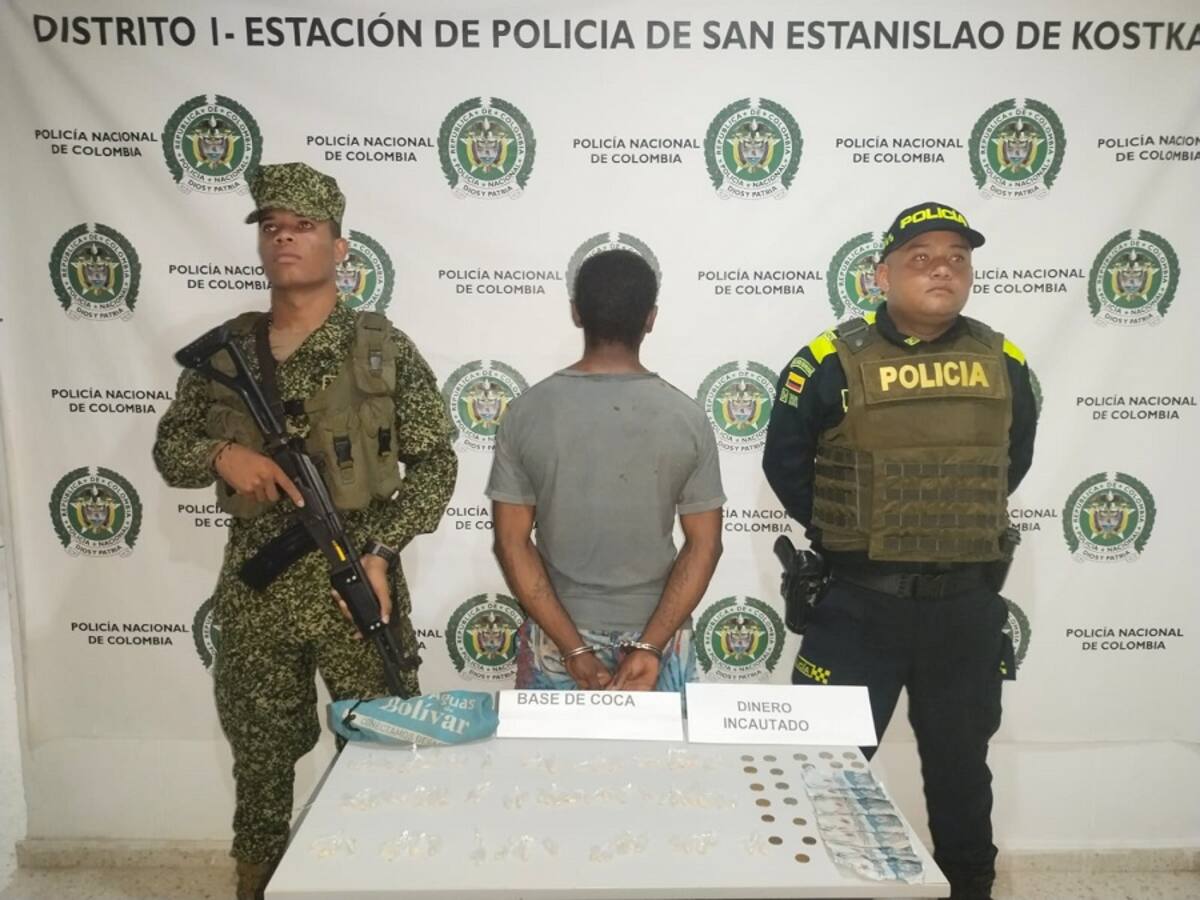 Capturaron a presunto jíbaro con 84 dosis de base de coca en San Estanislao