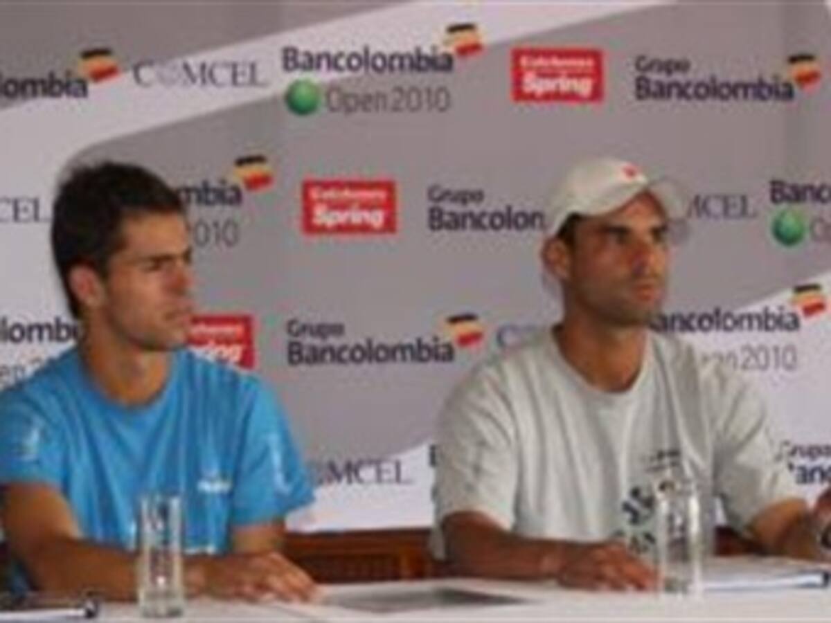 Alejandro Falla y Santiago Giraldo presentarón el Bancolombia open de Tenis