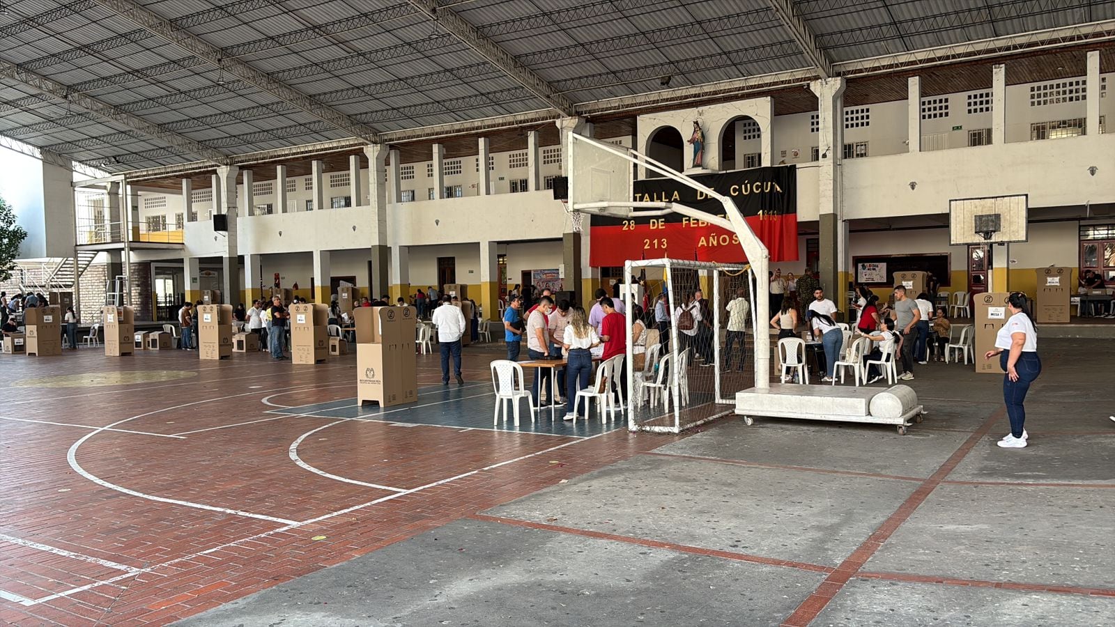 Puesto de votación colegio Salesiano de Cúcuta. / Foto: Jenny Márquez.
