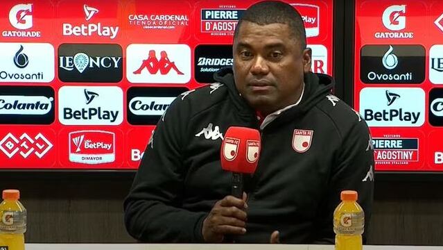 Hubert Bodhert, DT de Santa Fe tras la goleada de Águilas Doradas / Captura Dimayor.