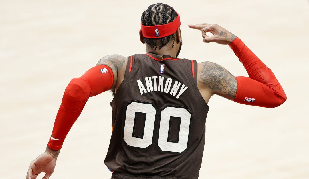 Carmelo Anthony en su paso por los Portland Trail Blazers.