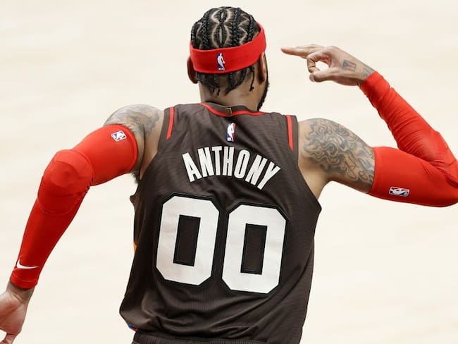 Carmelo Anthony en su paso por los Portland Trail Blazers.