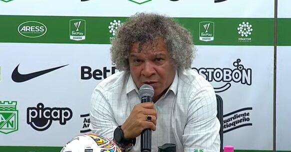 Alberto Gamero en rueda de prensa posterior a la final ida de la Liga Colombiana / Foto: Captura de pantalla