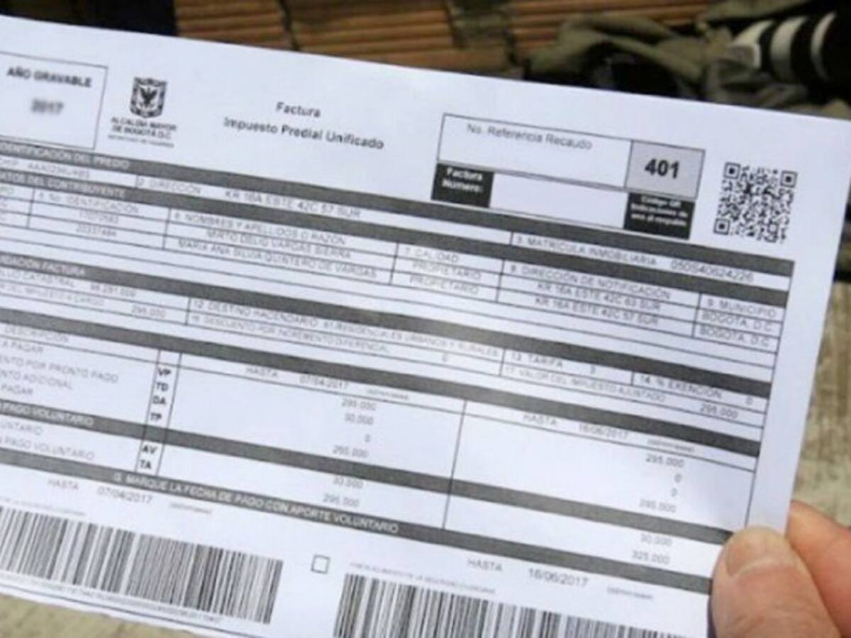 Fecha límite de pago del impuesto predial en Bogotá para no perder el descuento