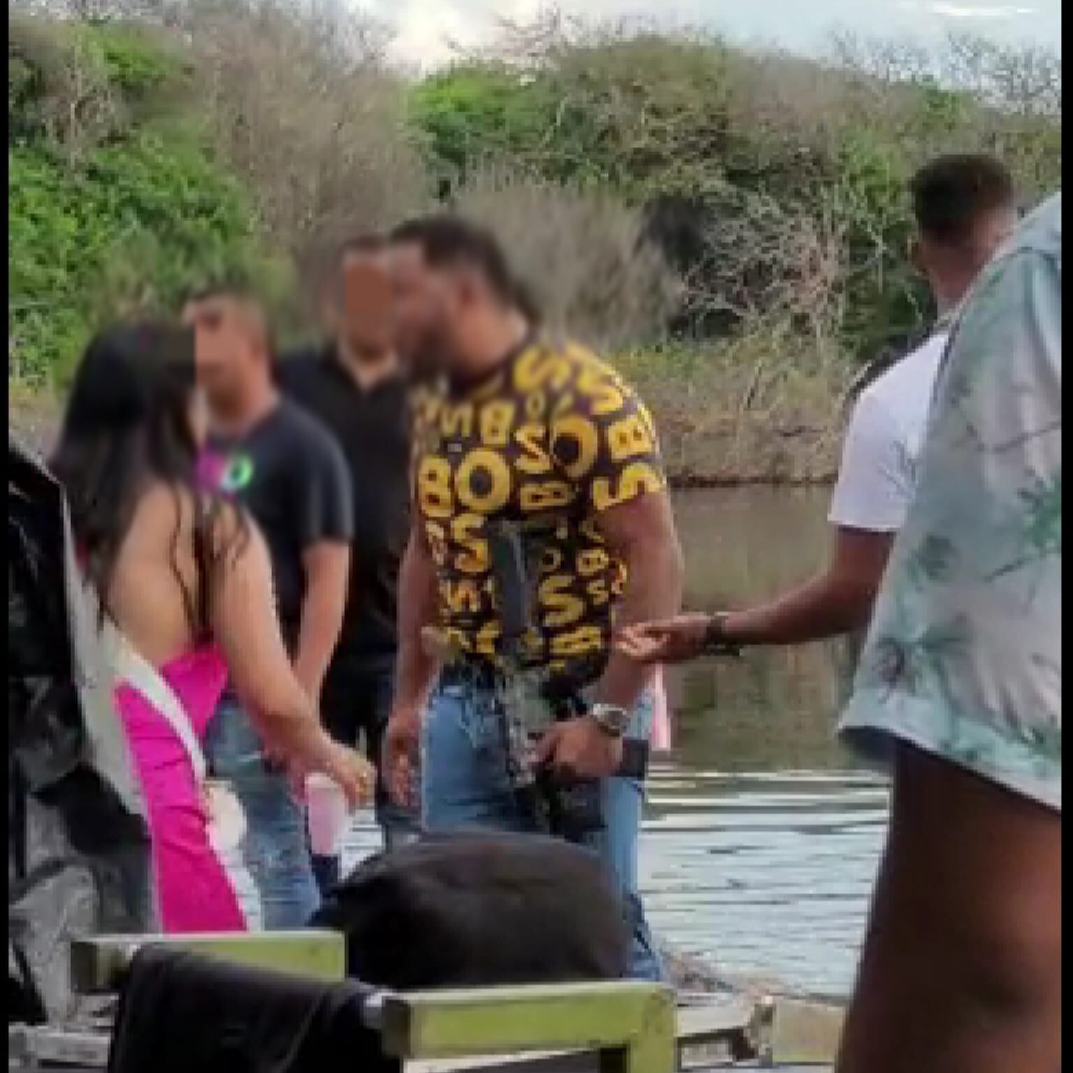 Fiesta que terminó en balacera en Puerto Colombia./Tomada de video de redes sociales