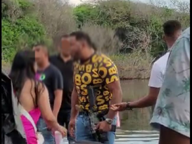 Fiesta que terminó en balacera en Puerto Colombia./Tomada de video de redes sociales