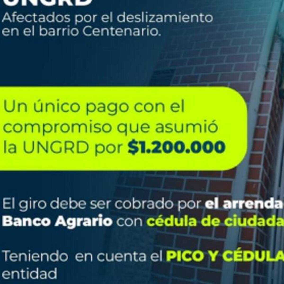 Damnificados de Centenario en Manizales, reciben nuevos subsidios de arrendamiento