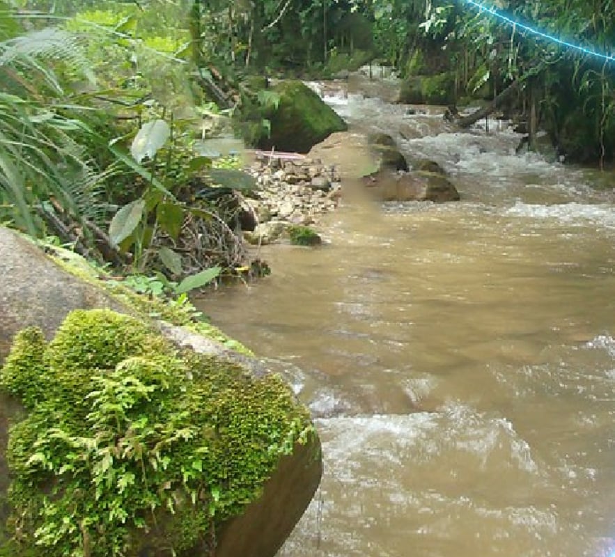 Agua con lodo