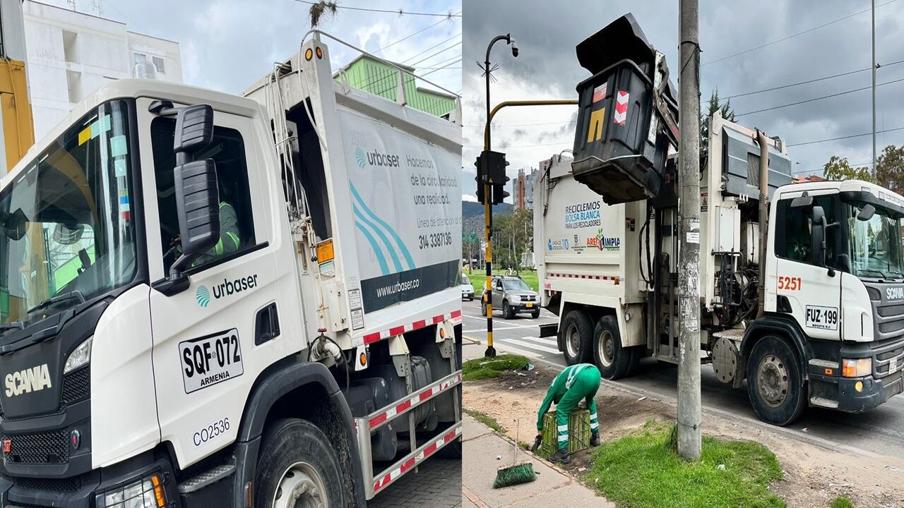 Dos empresas hacen recolección de basuras en Montenegro, Quindío. Fotos: Cortesía Urbaser/ Área Limpia
