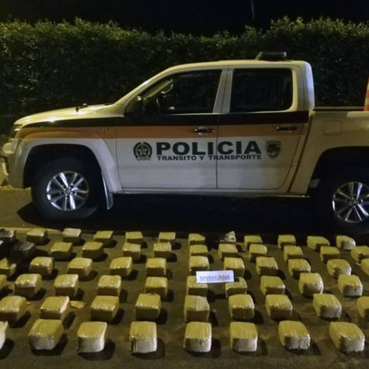 Más de 70 kilogramos de marihuana fueron incautados en vías de Pereira