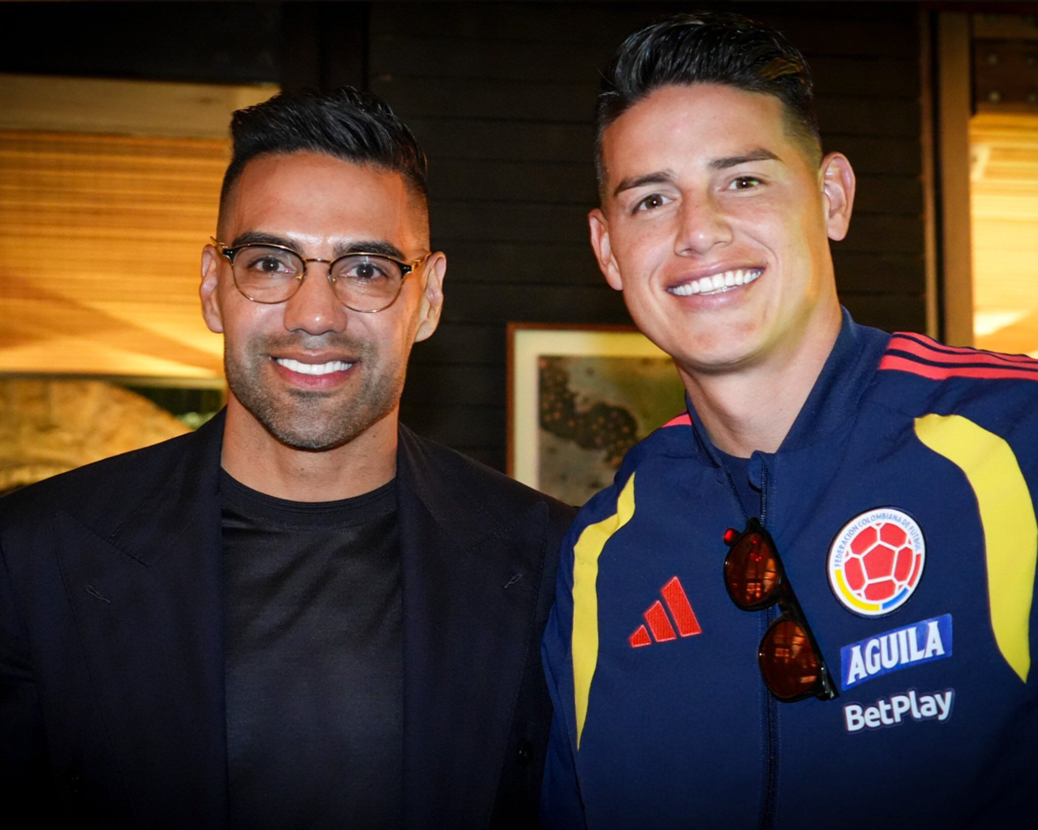 Falcao y James Rodríguez en la concentración de la Selección Colombia / FCF.