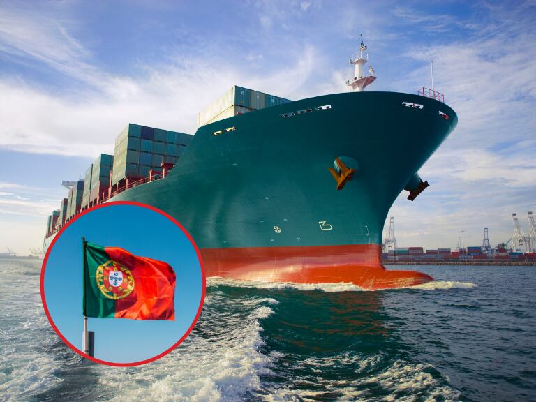 Imagen de referencia | Barco de carga - Bandera de Portugal: Getty Images.