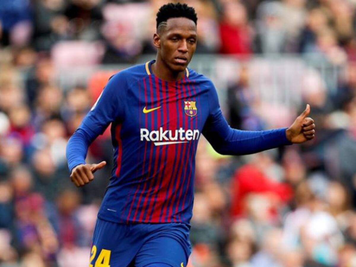 Yerry Mina debutó como titular con el Barcelona en el empate ante Getafe