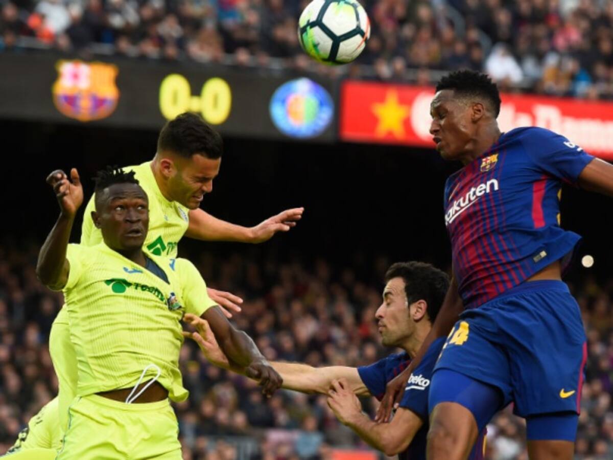Así fue el primer juego de Yerry Mina en el Camp Nou