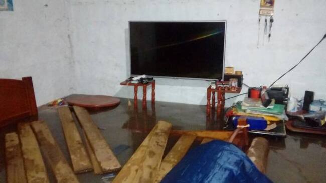 Inundaciones en La Dorada por fuerte aguacero