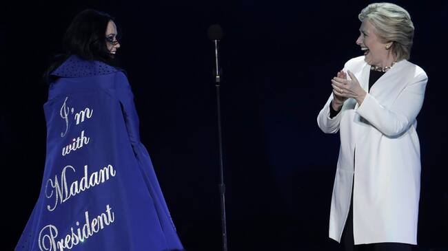 La cantante Katy Perry fue una de las promotoras de la campaña de la candidata demócrata, Hillary Clinton. Foto: Associated Press - AP