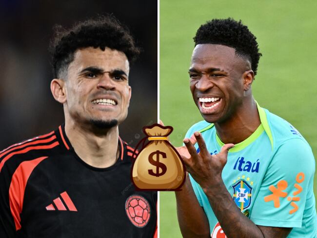 Luis Díaz y Vinícius Júnior en Eliminatorias / Getty Images
