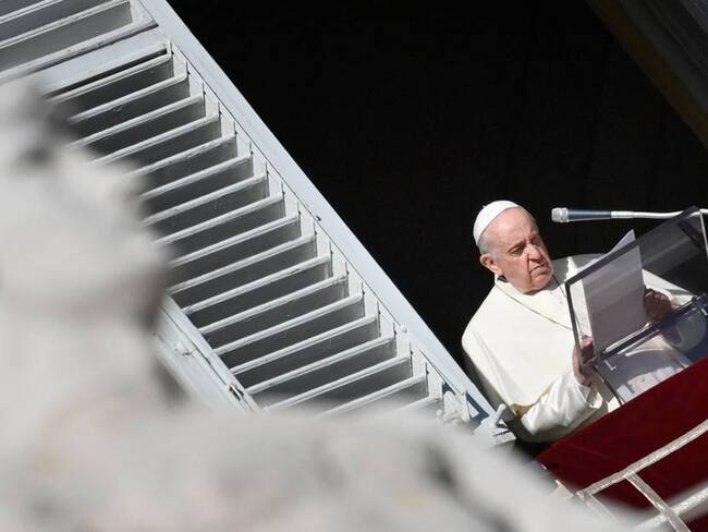 El papa Francisco durante el rezo del Angelus.    Foto: Getty 