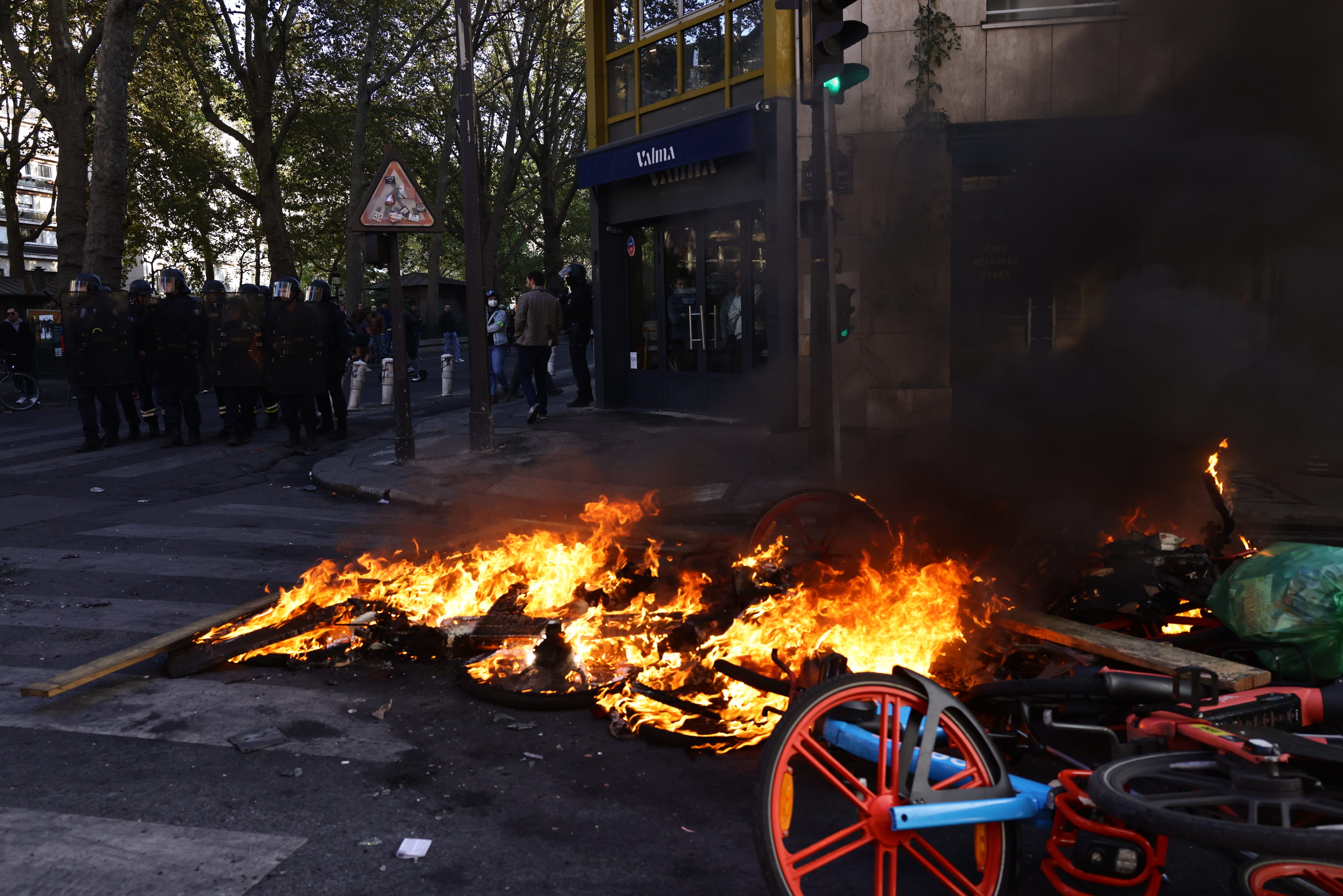 Protestas en Francia. Foto: Getty Images.