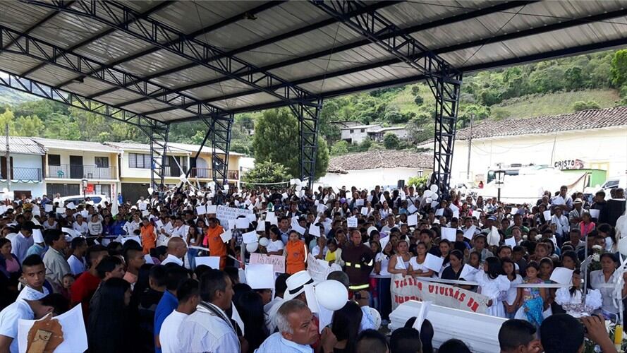 En Popayán se cumplirán las honras fúnebres de Yuliana Andrea Samboní. Foto: Colprensa