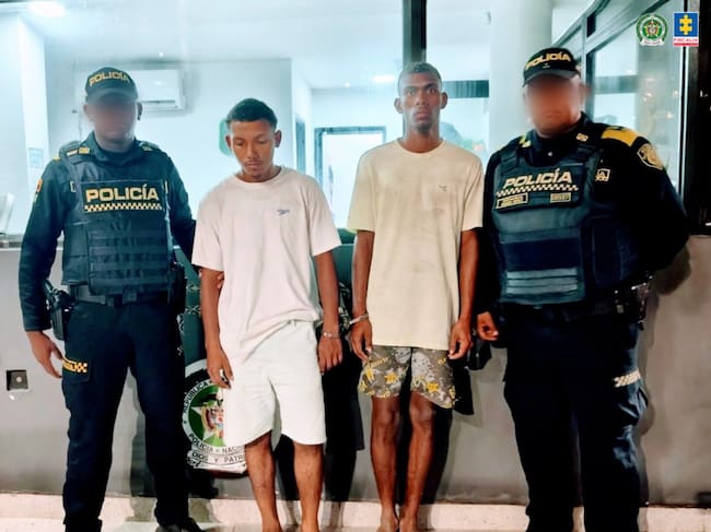 Sebastián Andrés Posada Díaz y Yeris José Medrano Álvarez judicializados por el atraco registrado en el barrio Crespo de la capital bolivarense. // Fiscalía