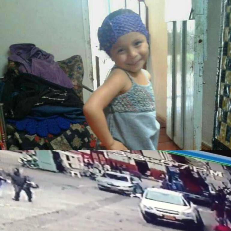 Salomé Gil Arango, la niña de cinco años que murió después de que la atropelló un carro en Salamina (Caldas). 