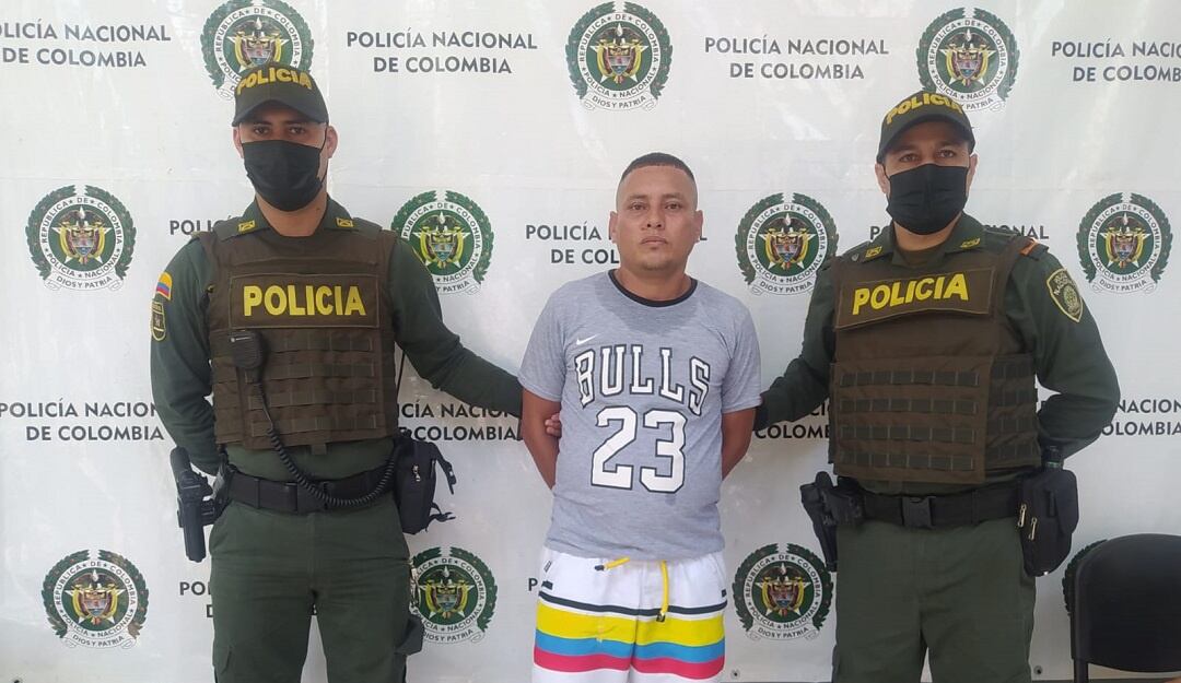 Capturado en el barrio Villate. Cortesía: Policía