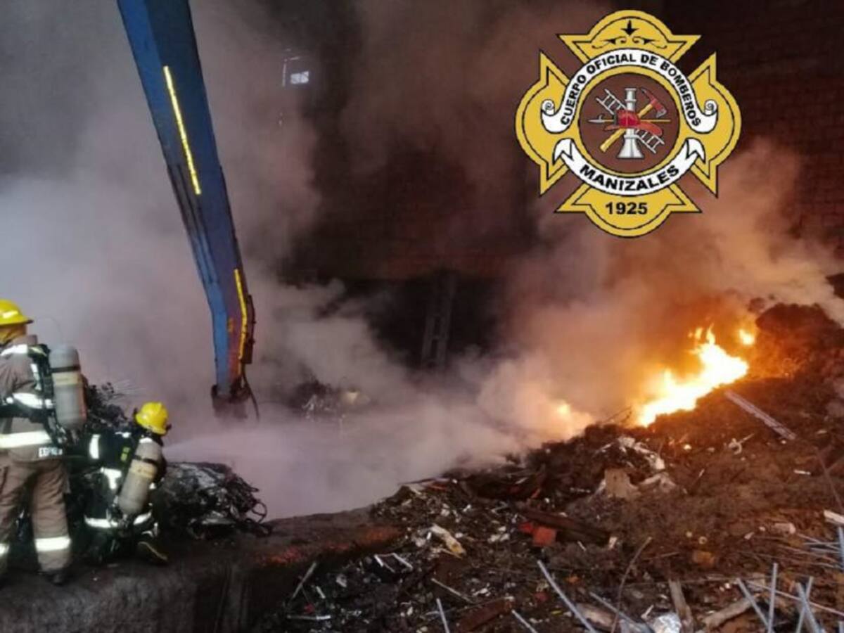 Incendio en una empresa de Manizales, no dejó lesionados ni víctimas
