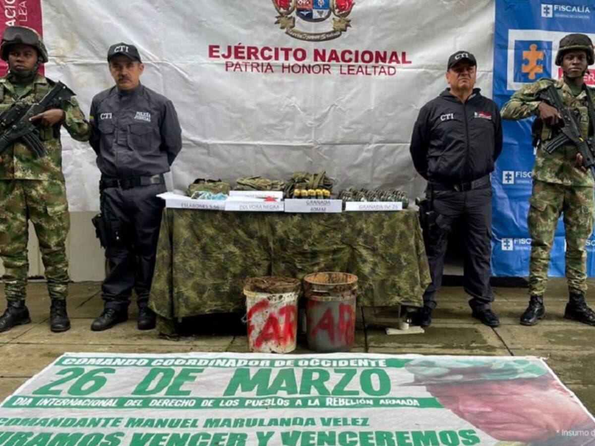 Incautan explosivos con los que atacaron a una comisión judicial en Cauca