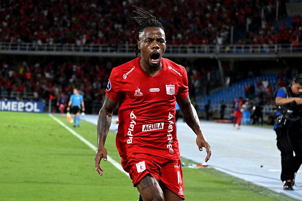 Jhon Murillo, jugador de América de Cali. (Photo by JOAQUIN SARMIENTO/AFP via Getty Images)