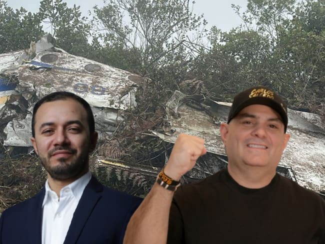 Accidente de Satena y Diógenes Quintero y Carlos Salcedo. Fotos: Suministrada / Colprensa / Facebook